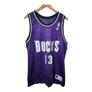 Champion Big Dog Glenn Robinson #13 Milwaukee Bucks Vintage 90s NBA Jersey Sz 44